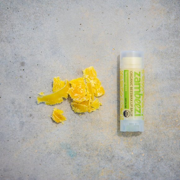 Lot of 6 Lemongrass all natural beeswax lip balm by Zambeezi - Picture 2 of 4